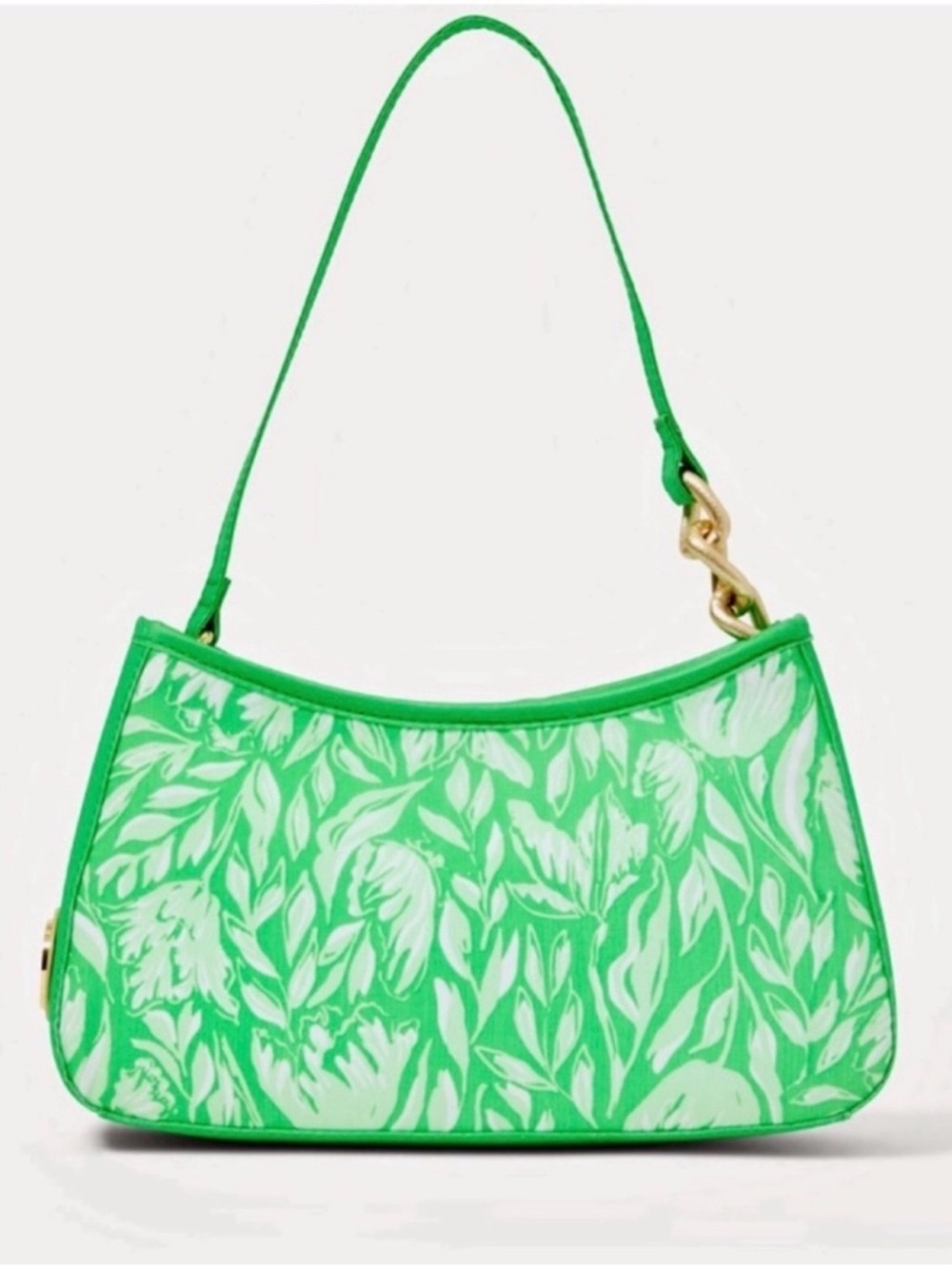 NWT Lilly Pulitzer Tamara Shoulder Bag, Fauna Green, Tulip To Tango Print